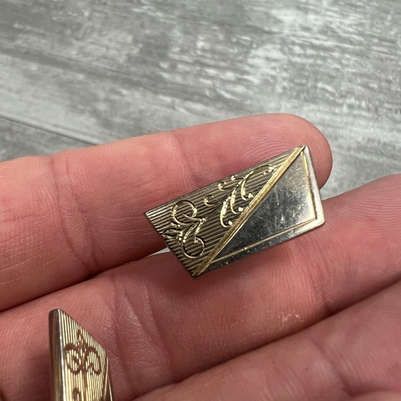 Vintage Anson Gold Tone Art Deco Cufflinks - Picture 5 of 6